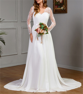 Robe de mariée longue à une épaule pour femmes africaines à queue élégante robe de mariée blanche - Product Image 2