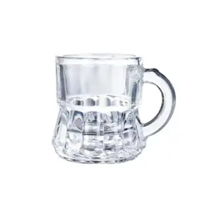 Mini óculos de vidro de cerveja 40ml, coreano, venda quente, café, copo de vidro com alça, vidro de tiro, com alça, personalizado