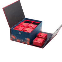 Maßgefertigte Luxuriöse Hochzeitsgeschenkbox Rote Kartonbox Magnetische Geschenkverpackung Lebensmittelverpackung Papierbox Mit Deckel und Griff