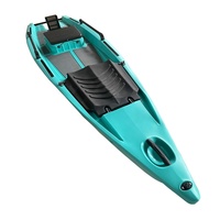 Promotion : Kayak de pêche solo de haute qualité pour rivière et mer, 4m (14ft), avec moteur – Bateaux Skiff à vendre