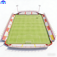 Complexe sportif extérieur polyvalent à structure en acier pour le football et le basketball, idéal pour les installations d'entraînement de la Coupe du Monde 2030