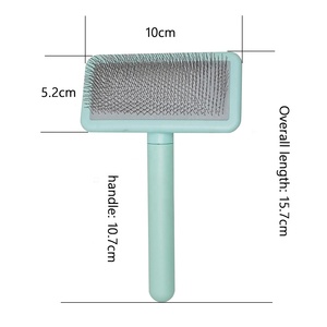Baoli Odm huisike keychain 100x155mm Pet <span class=keywords><strong>spazzola</strong></span> in plastica pettine perni in acciaio inossidabile Grooming Slicker Brush <span class=keywords><strong>spazzola</strong></span> <span class=keywords><strong>per</strong></span> animali domestici - Product Image 6