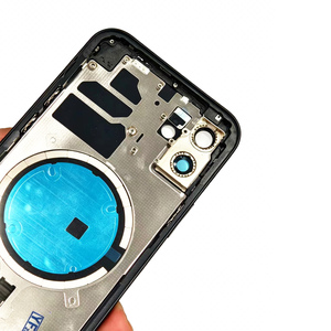 Coque arrière de remplacement pour <span class=keywords><strong>iPhone</strong></span> <span class=keywords><strong>12</strong></span> avec cadre en verre et acier inoxydable, châssis et boîtier complet avec pièces - Product Image 2
