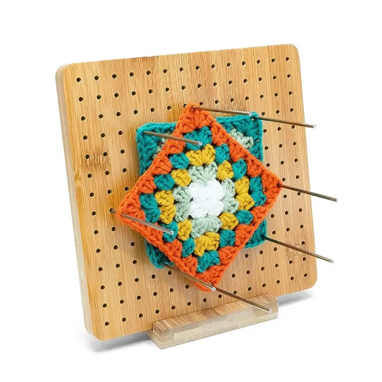 Crochet Blocking Board Crochet Bags Acessórios Placa De Bloqueio De Madeira Para Máquina De Tricô De Crochet E Granny Squares,