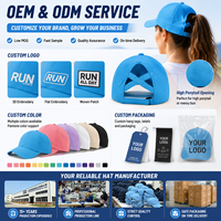 Casquette de sport imperméable à logo personnalisé, séchage rapide, respirante, protection UV, pour femmes, OEM