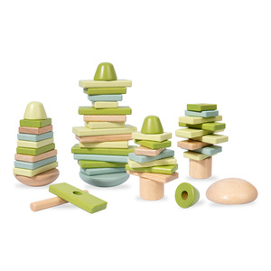 Bloques de madera de grano grande para niños, juguete de rompecabezas educativo temprano, juego de ensamblaje con caja de almacenamiento, regalo de cumpleaños para niños - Product Image 5