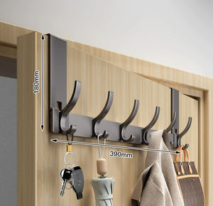 לא מכנס מעל דלת מעיל מעל דלת מגבת הדלת עם 6 ווים לתליית מעילים - Product Image 5