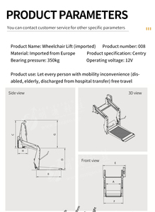 CE hydraulischer Plattform lift für Behinderten-und Minibus-Rollstuhl lift - Product Image 5