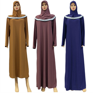 Donna musulmana manica lunga con cappuccio largo Abaya con Hijab abbigliamento islamico abiti da preghiera Maxi abito turco ragazze Dubai arabo XL-6XL - Product Image 3