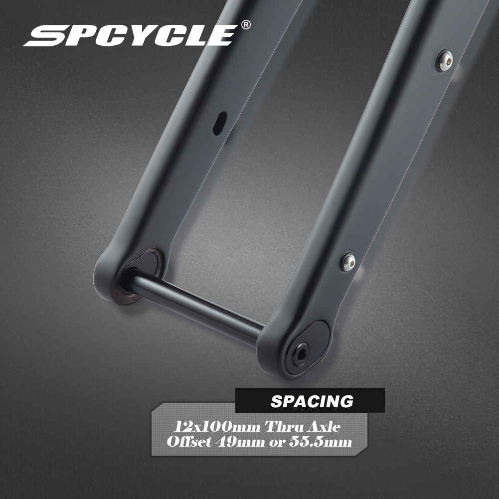 Spcycleフルカーボングラベルバイクフォークディスクブレーキ1-1/8から