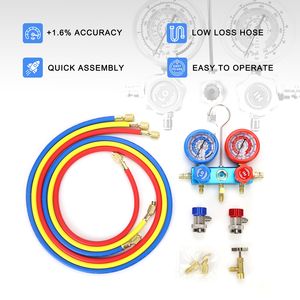 J304 डिजिटल एचवीएसी प्रशीतन एयर कंडीशनिंग उपकरण कई गुना गेज सेट किया गया है R502 एसी गेज दबाव गेज दबाव गेज - Product Image 4