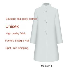 Оптовая продажа Flx S108, белое пальто, похоронное платье, унисекс, саван с длинным рукавом - Product Image 6