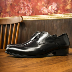 Chaussures en cuir vert à bout carré avec bride à boucle, doublure en cuir véritable, semelle extérieure en caoutchouc, style toutes saisons, livraison directe - Product Image 5