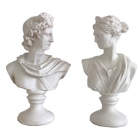 Statue élégante de style rétro Michel-Ange, buste artificiel de la tête de David et de Vénus pour la décoration de la maison, modèle de figurine en résine