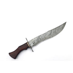 มีดโบวี่คุณภาพพรีเมียม ใบมีดแข็งแรงทำจากเหล็กดามัสกัส ด้ามจับทำจากไม้และกระดูกสวยงาม เหมาะสำหรับกิจกรรมกลางแจ้ง - Product Image 5