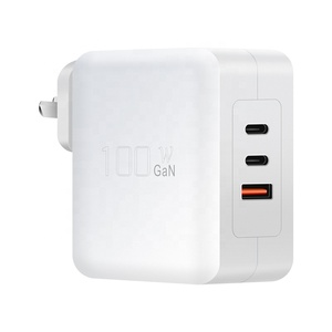 AU Plug 3 puertos 100W GaN <span class=keywords><strong>cargador</strong></span> rápido inteligente PD 3,0 tipo C adaptador de corriente para ordenador portátil con SCP OTP/OVP <span class=keywords><strong>cargador</strong></span> de escritorio de salida de 20V - Product Image 2