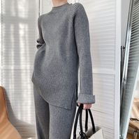 Ensembles décontractés pour femmes robe personnalisée automne hiver pull en tricot ensemble de pyjama tricoté femmes pull ensemble hiver laine cachemire ample