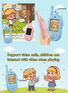 Walkie Talkie de Video Recargable <span class=keywords><strong>para</strong></span> Niños con Función de Videollamada Bidireccional, Intercomunicador <span class=keywords><strong>para</strong></span> Padres e Hijos de 0-1.5 km, Juguete IP - Product Image 5