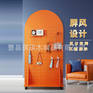 Japanese Style Screen Partition Solid Wood Pegboard Multifunctional Room Divider Living Room Entrance Hall Decor - Product Image 4