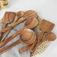 Lot de 7 ustensiles de cuisine miniatures uniques LOMATO en bois, cuillères et spatules écologiques sans BPA pour la vente en gros