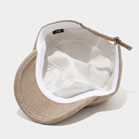 Casquette de baseball unisexe à dessus plat de couleur unie pour l'automne et l'hiver, style décontracté rétro, casquette de cadet