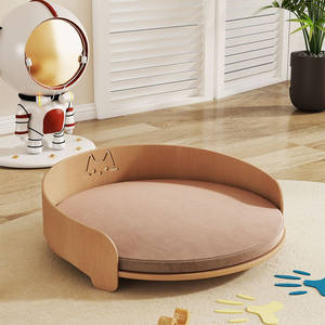 Massivholz gebogenes Hunde katzen bett Haus Alle Jahreszeiten Kleines zerlegbares und wasch bares Haustier-Schlafs ofa - Product Image 5