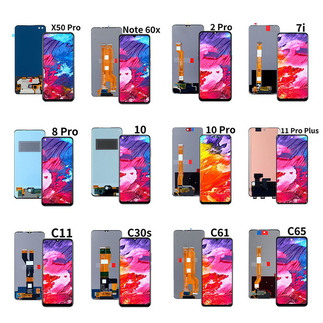 High Quality Mobile Phone LCD Touch Screen for Realme 2 3 4 5 6 7 8 9 10 Pro Display C51 C11 C61 C2 C35 C55 C23 C51 Phone Lcds