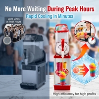 Commerciële Slushy Maker Machine 12L Enkelvoudige Tank Vriesdrank Dispenser voor Hotel Restaurant Foodtruck