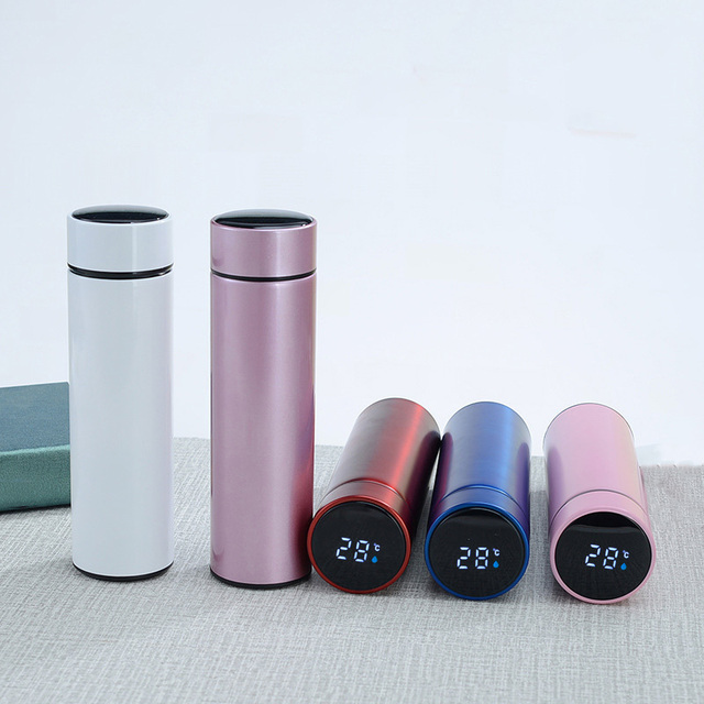 Infuser Smart Water Bottle Stainless Steel Thermos Tumbler Digital Vacuum Flasks With Led Temperature Display
