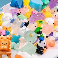 Mixte 100pcs dessin animé jouet résine ferme forêt petite mer créature animaux miniatures pour maison de poupée décoration mini choses figure
