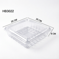 Groothandel Transparante Vierkante PET Plastic Blister Cake Box Voedselveilige Wegwerp Dessert Gebak Verpakkingsdoos
