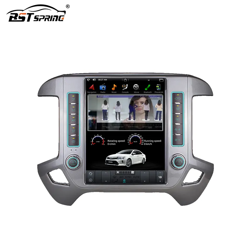 Lettore Dvd Autoradio con schermo verticale per GMC Yukon Chevrolet Tahoe Silverado 2013-2018 Autoradio Carplay navigazione GPS