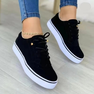Baskets basses marron rétro en daim ajouré pour <span class=keywords><strong>femme</strong></span>, chaussures de sport décontractées respirantes en cuir personnalisées pour le printemps - Product Image 5