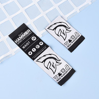 Marque chinoise en gros coloré sérigraphie tissé étiquettes sur mesure cou étiquette vêtement tissé étiquette étiquette pour vêtements