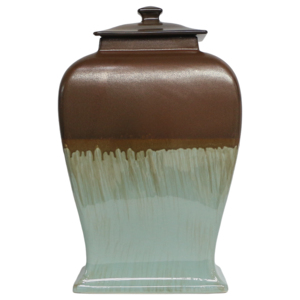 Vaso in ceramica con coperchio, elegante vaso per fiori, per soggiorno, decorazione per la casa, camera da letto, ufficio, pezzo decorativo - Product Image 5