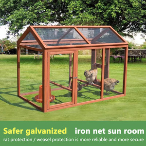 Best-seller Fournitures pour animaux <span class=keywords><strong>de</strong></span> compagnie en bois d'extérieur <span class=keywords><strong>Poule</strong></span> à grande course Poulailler Cage Coop - Product Image 4