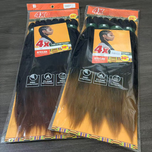 Capelli per trecce pre-stirati 4X da 240g, forniture di fabbrica, molto richiesti, per trecce africane, extension per box braids e stili all'uncinetto - Product Image 4