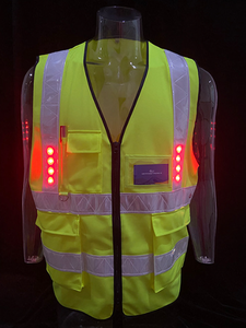 Gilet riflettente a emissione di luce a LED per rete elettrica da costruzione e abbigliamento di sicurezza da lavoro per <span class=keywords><strong>uniformi</strong></span> e abiti da lavoro - Product Image 6