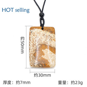 Piedra Natural amatista medio suéter cadena casual Jade COLLAR COLGANTE DIY accesorios de joyería - Product Image 5