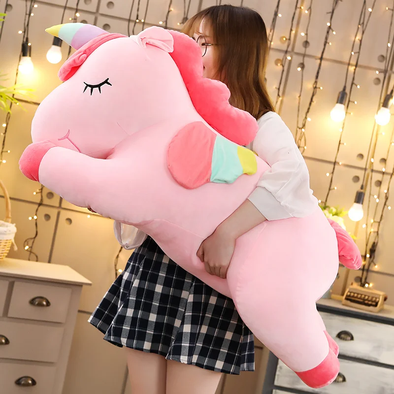 Schattige 30Cm Nachtlampje Eenhoorn Kussenpop Knuffeldier Zacht Baby Zacht Regenboog Eenhoorn Knuffel