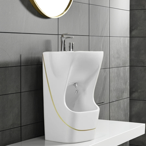 Moderno Dual-Purpose piccolo esterno a colonna con pavimento in piedi lavabo bagno medio orientale musulmano Wudu mobili - Product Image 4
