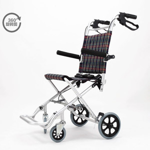 เก้าอี้รถเข็นพับได้ไคหยาง ทำจากอลูมิเนียมอัลลอยด์ น้ำหนักเบา พกพาสะดวก สำหรับผู้สูงอายุ เด็ก และผู้ใหญ่ ล้อขนาดเล็ก - Product Image 2