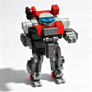 Tower Defender Unit‑3 Tactical Support Mecha Warrior DIY Building Bricks Set Robot building <b>Blocks</b> STEM MOC Wargame Construction - Product Image 1