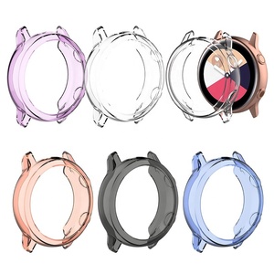 Coque de protection de pare-chocs évidée pour <span class=keywords><strong>Samsung</strong></span> <span class=keywords><strong>Galaxy</strong></span> <span class=keywords><strong>Watch</strong></span> <span class=keywords><strong>Active</strong></span> <span class=keywords><strong>R500</strong></span> étui de protection en TPU Transparent - Product Image 1