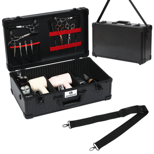 <span class=keywords><strong>Valise</strong></span> à outils de barbier en aluminium personnalisée avec serrure à combinaison, organiseur professionnel portable pour outils de <span class=keywords><strong>coiffure</strong></span>, <span class=keywords><strong>valise</strong></span> de voyage OEM - Product Image 6
