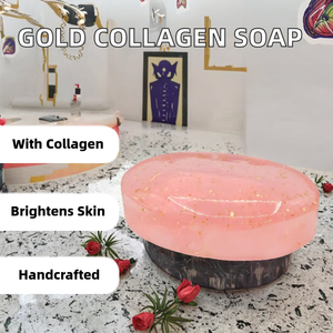 Jabón de Baño Herbal con Colágeno y Vitamina C, Jabón Facial Sólido Blanqueador para Piel Sensible, Hecho a Mano, con Oro de 24K, Venta al Por Mayor Personalizada - Product Image 2
