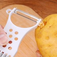 Coupe-légumes manuel multifonctionnel en plastique, hachoir, trancheuse, éplucheur de pommes, éplucheur de pommes de terre, outil de cuisine en acier inoxydable