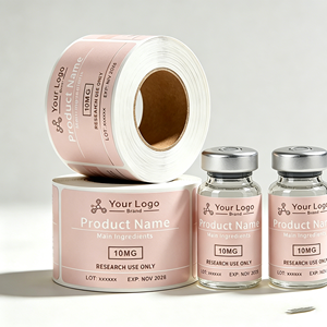 Customised holographic <b>labels</b> for small bottles with low minimum order quantities 3ml, 10ml and 30ml; wholesale <b>waterproof</b> glass - Product Image 5