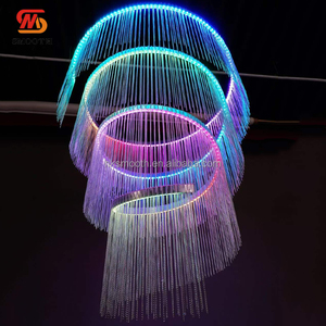 SMOOTH Modern Design Wedding Events <b>Ceiling</b> Decoration Light Spiral Lamp LED Chandelier With Tassel - Product Image 5