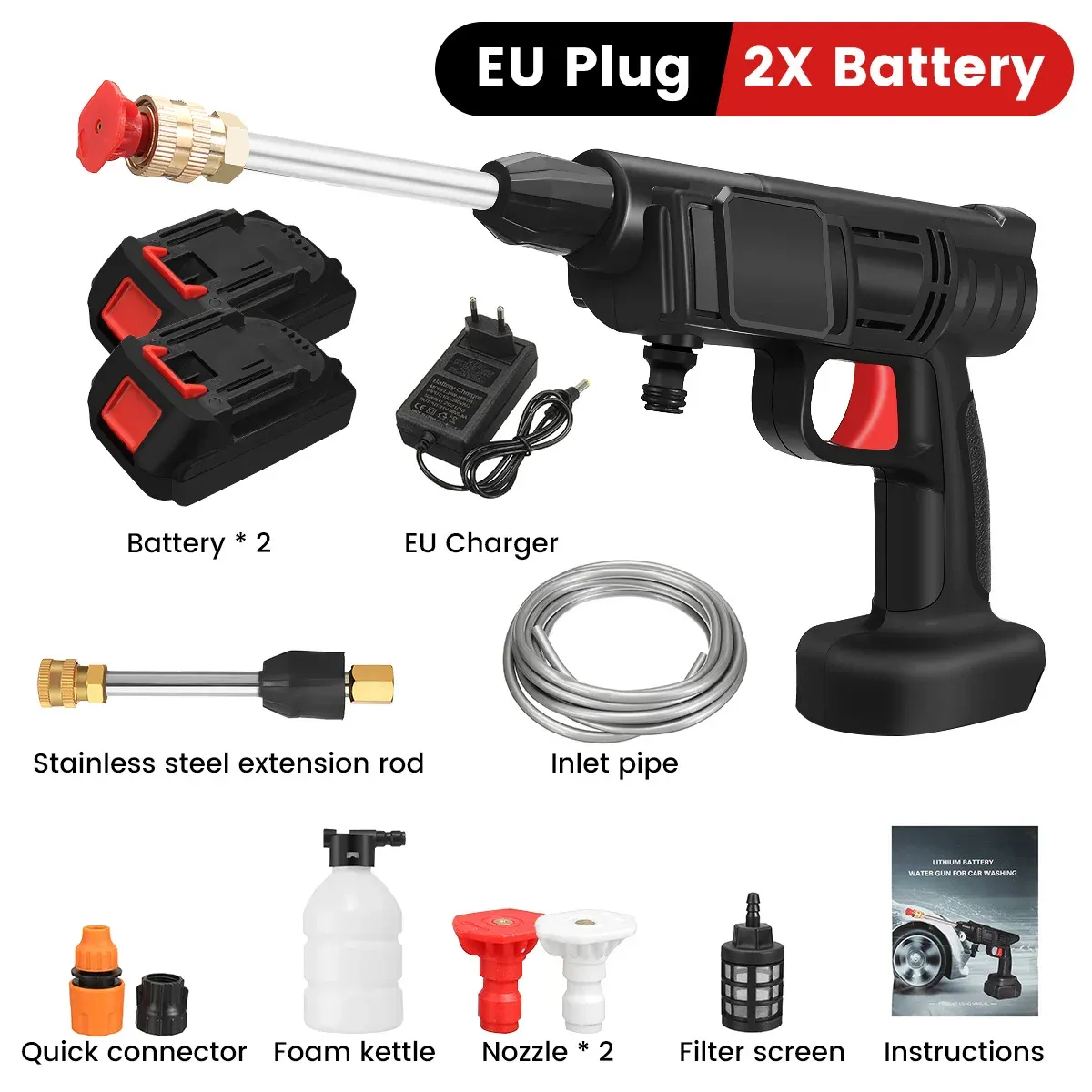 2 batteries